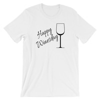 Happy Winesday Unisex short sleeve t-shirt - Thumbnail 1