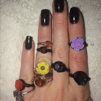 Pastel Purple Rose Ring (Large) - Thumbnail 1