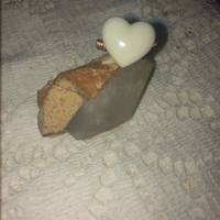 White Heart & White Sunflower Ring set (2 Rings) - Thumbnail 2