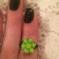 Green Daisy Ring - Thumbnail 2