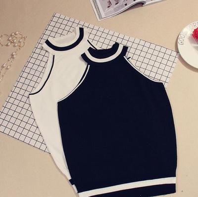 Knitted Tank Top (Black/White)
