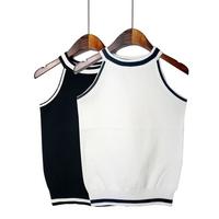 Knitted Tank Top (Black/White) - Thumbnail 1
