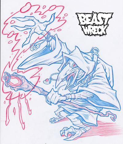 KENKU DRUID original pencil artwork