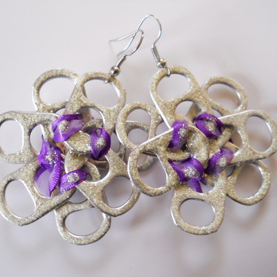 Glow in the dark tab earrings