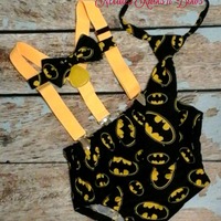 Boys Batman Cakesmash Outfit, Batman First Birthday Outfit, 2nd Birthday, Birthday Photo Shoot Outfit - Thumbnail 4
