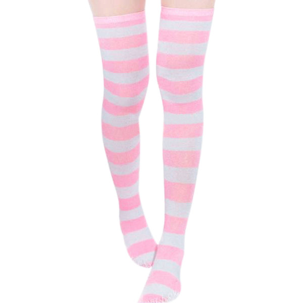 Thigh High Over the Knee Striped Socks