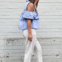 2017 Casual Off the Shoulder Blouse - Thumbnail 2