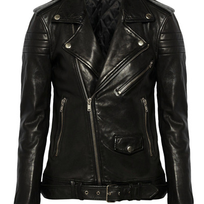 Leather jacket coat women's motorcycle new womens biker soft black jacket
