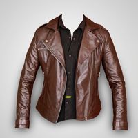 New Fashion Soft Leather Biker Jacket For Women - Thumbnail 2