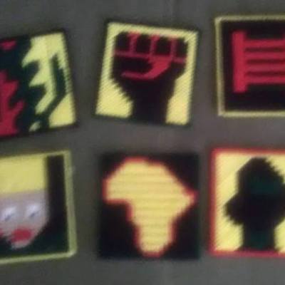 African coaster set 