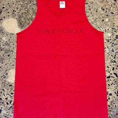 Visage musique tank top - red