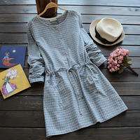 Loose Plaid Sundress - Thumbnail 1