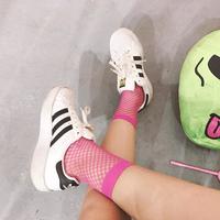Chic Candy Color Fishnet Socks - Thumbnail 1