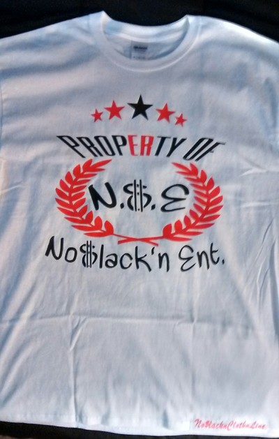 PropERty Of NSE. (White,Black&FlameRed) NoSlacknEnt. T-shirt.