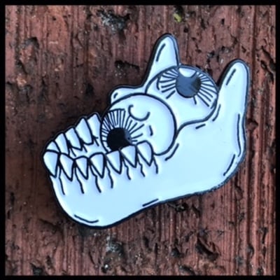 Jawbone enamel pin 071