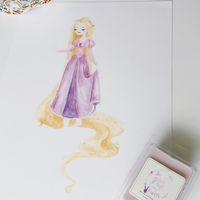 Rapunzel 2 Watercolor Print - Thumbnail 2