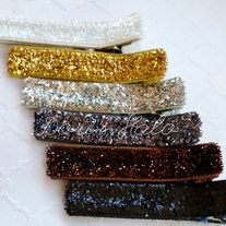 Glitter Hair Clips Set / Girls Sparkle Clips  / Velvet Metallic Glitter Clip / Birthday Party Favors / Barrette / Baby Clips For Bangs