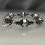 Glass Crystal Bracelet w/breast cancer charm  - Thumbnail 2