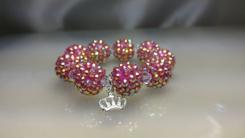 Acrylic Disco ball bracelet 