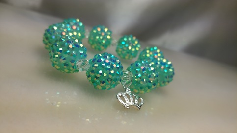 Acrylic Disco ball bracelet 