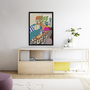 Home Series1, home, interior, living room, illustration, trendy, art print-2