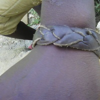 Leather Braided Bracelet - Thumbnail 3