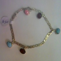 Silver and Larimar/Amber Braclet - Thumbnail 3