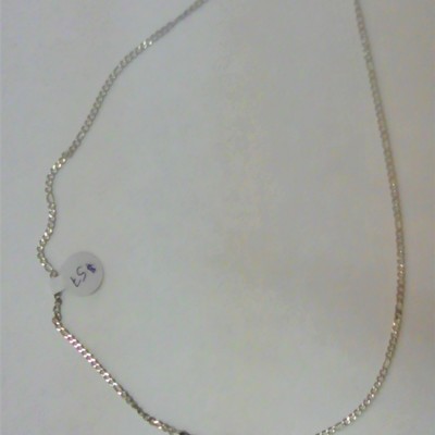 Silver and larimar/amber necklace