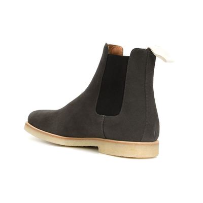 Handmade men chelsea black suede leather boots ankle high shoes