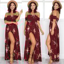 Free Spirit Dress in wine