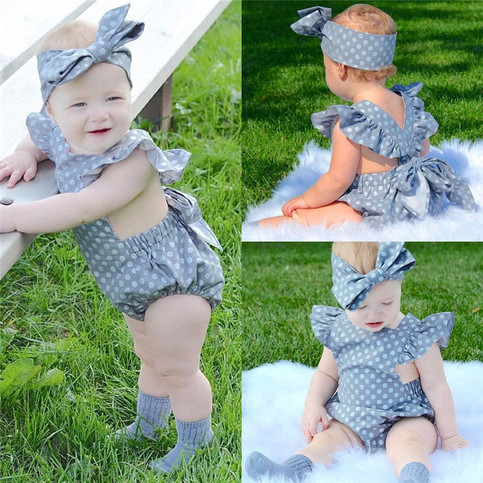 Day At The Park Romper and Headband Set