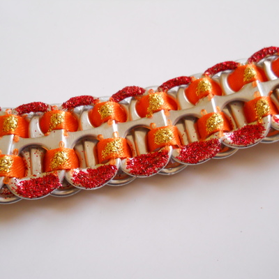 Orange fire tab bracelet
