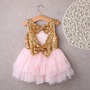 Trail Of Glitter Dress in gold-3