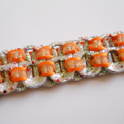 Tangerine tab bracelet