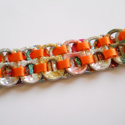 Just orange tab bracelet