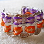 Orange and Purple Tab Bracelet - Thumbnail 1
