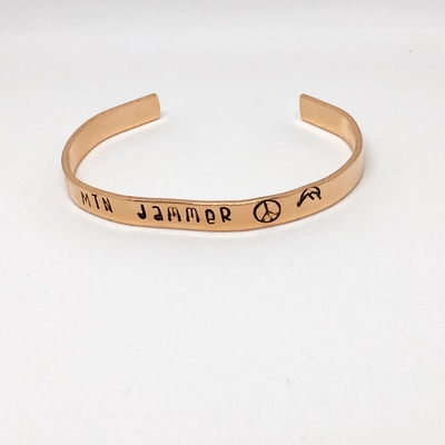 Mountain Jammer Hand Stamped Copper Bracelet 
