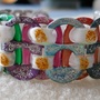 Rainbow and White Tab Bracelet - Thumbnail 1