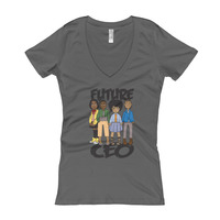 Women's V-Neck T-shirt - Thumbnail 1