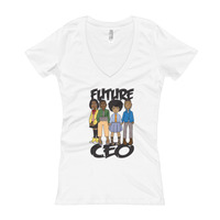 Women's V-Neck T-shirt - Thumbnail 2