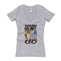 Women's Future CEO V-Neck T-shirt - Thumbnail 2