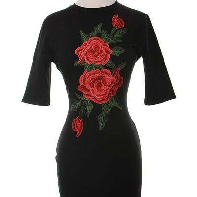 Black rose dress