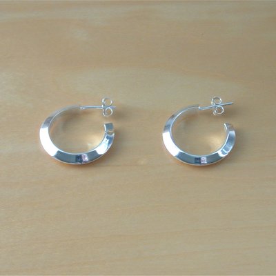 925 silver hoop earrings/23mm hoop earrings/creole style earrings/plain hoop earrings/hoop earrings/hinge clip hoop earrings/hoop earrings
