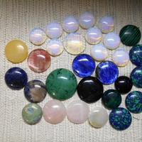 Gemstone cabochon moon necklace - Thumbnail 3