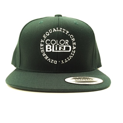 Forest green snapback-classic logo with vision statement