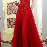 Red Charming prom dress, sexy prom dress,Charming prom dress, long prom dress,prom dresses, elegant prom dress, prom dress Z83 - Thumbnail 1