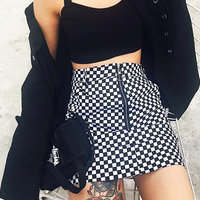 90'S CHECKER SKIRT - Thumbnail 1