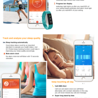 IDO ID115 LITE Smart Bracelet 3-LED Light Pedometer Distance Calorie Sleep Monitor  - Thumbnail 1