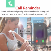 New Model! TW64 PRO Heart Rate Monitor Watch Fitness Tracker Bth4.0 IP67 Pedometer Calorie Counter - Thumbnail 4