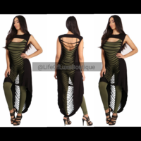 VICTORIA MAXI TOP BLACK - Thumbnail 2